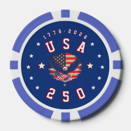 America's 250th Anniversary USA 250 1776 2026 ポーカーチップ