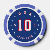 America's 250th Anniversary USA 250 1776 2026 ポーカーチップ (裏面)