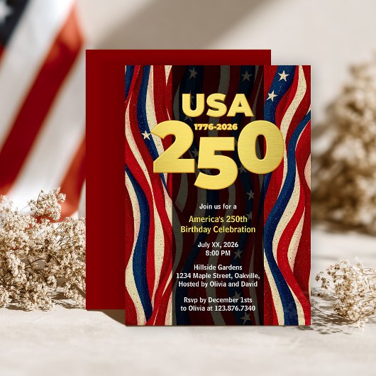 America's 250th Anniversary, USA 250 Party 招待状