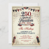 America's 250th Anniversary Vintage 招待状 (正面)