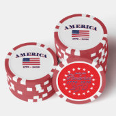 America's 250th Birthday ポーカーチップ (積み重ね)
