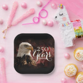 America's 250th Birthday Bald Eagle Paper Plates ペーパープレート (パーティー)