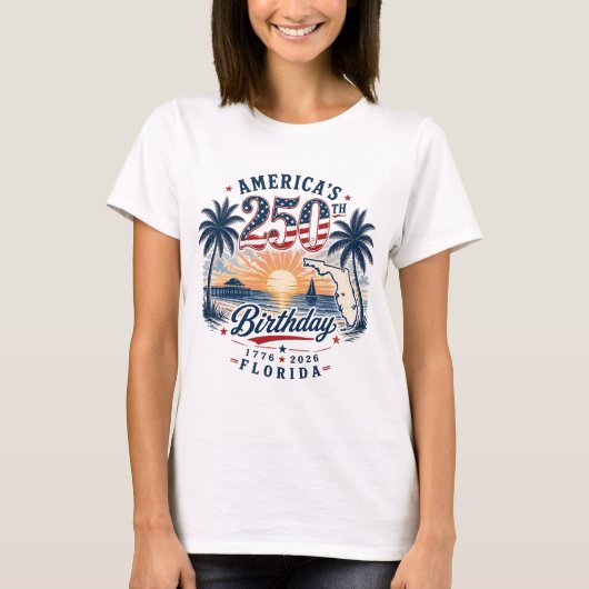 America's 250th Birthday Florida Themed Tシャツ (正面)
