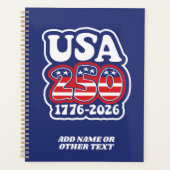 America's 250th Birthday - Groovy USA 2026 プランナー手帳 (正面)