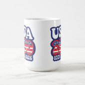 America's 250th Birthday - Groovy USA 250 コーヒーマグカップ (中央)