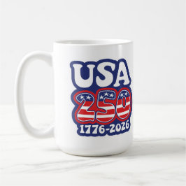 America's 250th Birthday - Groovy USA 250 コーヒーマグカップ