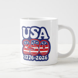 America's 250th Birthday - Groovy USA 250 ジャンボコーヒーマグカップ