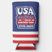 America's 250th Birthday - Groovy USA 250 スリム缶クーラー (正面)