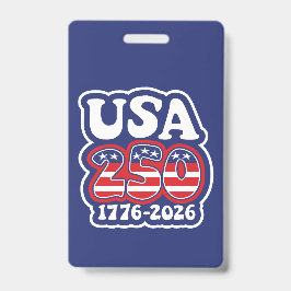 America's 250th Birthday - Groovy USA 250 バッジ