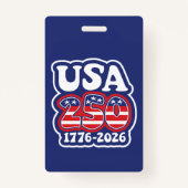 America's 250th Birthday - Groovy USA 250 バッジ (正面)