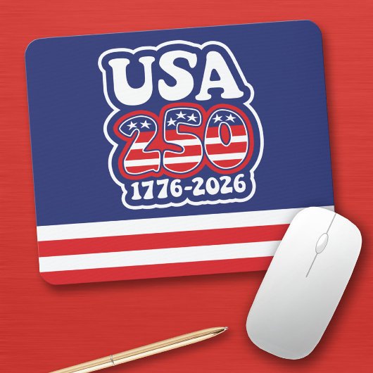 America's 250th Birthday - Groovy USA 250 マウスパッド