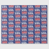 America's 250th Birthday - Groovy USA 250 ラッピングペーパー (フラット)
