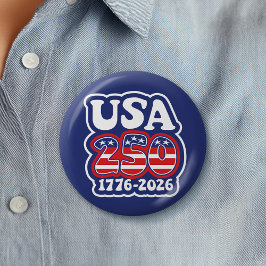 America's 250th Birthday - Groovy USA 250 缶バッジ