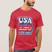 America's 250th Birthday - Groovy USA 250 Tシャツ (正面)