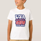 America's 250th Birthday - Groovy USA 250 Tシャツ (正面)