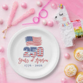 America's 250th Birthday Party ペーパープレート (パーティー)