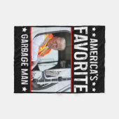 America's Favorite Garge Man Funny Trump Garge Tru フリースブランケット (正面(横))