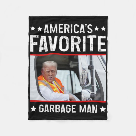 America's Favorite Garge Man Funny Trump Garge Tru フリースブランケット (正面)