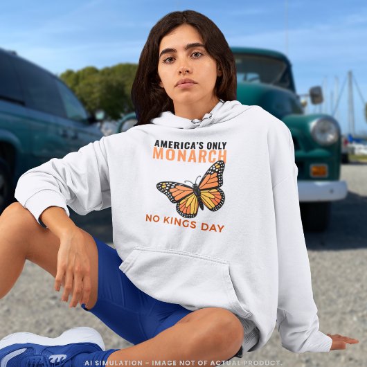 America's Only Monarch Butterfly • No Kings Day パーカ