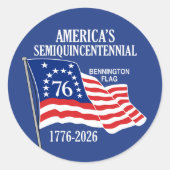 America's Semiquincentennial 1776-2026 USA 250 ラウンドシール (正面)
