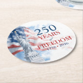 America's Semiquincentennial 250 Years Freedom ラウンドペーパーコースター (アングル)
