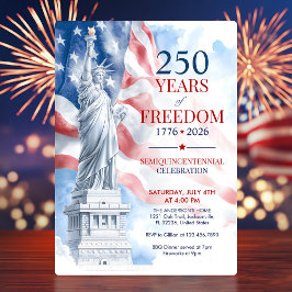 America's Semiquincentennial 250 Years Freedom 招待状