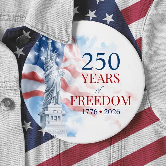 America's Semiquincentennial 250 Years Freedom 缶バッジ