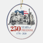 America's Semiquincentennial 250 Years of Freedom セラミックオーナメント (左)