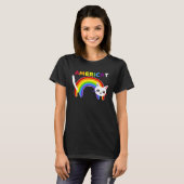 Americat LGBT Meowica Happyy Fourth of Julyy Tシャツ (正面フル)