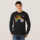 Americat LGBT Meowica Happyy Fourth of Julyy Tシャツ (正面フル)