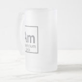 Americium – アメリカ科学周期表 フロストグラスビールジョッキ (正面左)