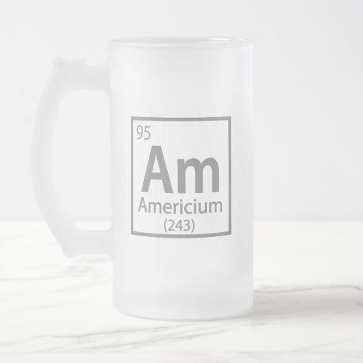Americium – アメリカ科学周期表 フロストグラスビールジョッキ (左)