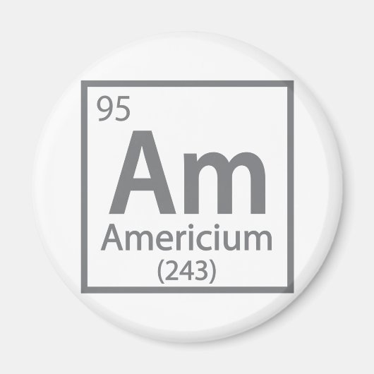 Americium – アメリカ科学周期表 マグネット (正面)