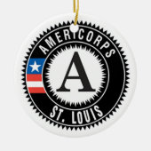 AmeriCorps St. Louis ERTクリスマスツリーオーナメント セラミックオーナメント (正面)