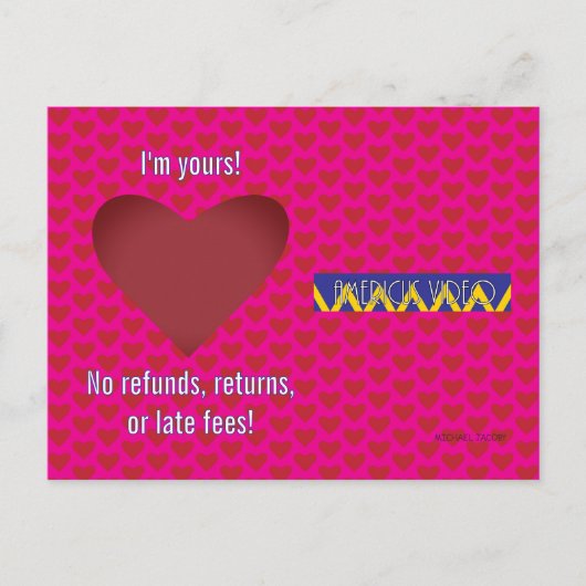 Americus Video I'm Yours Valentine #1 ポストカード (正面)