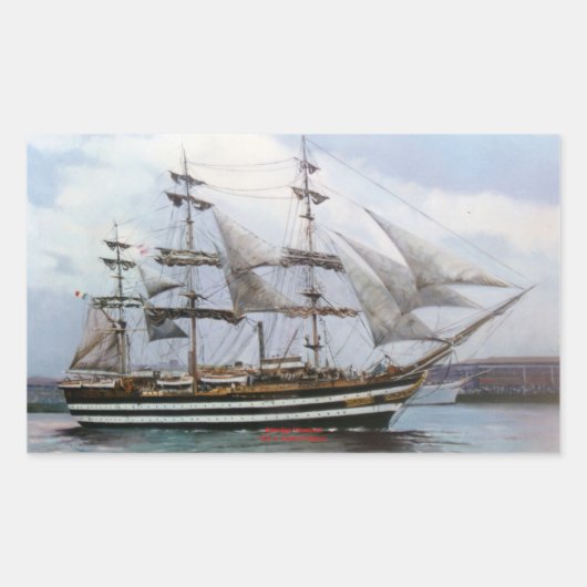 Amerigo Vespucci 長方形シール (正面)