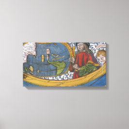 Amerigo Vespucci Explorerアメリカの地図 キャンバスプリント