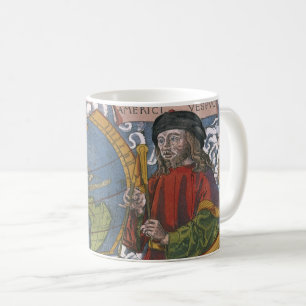 Amerigo Vespucci Explorerアメリカの地図 コーヒーマグカップ