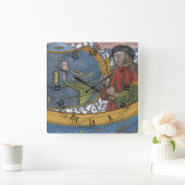 Amerigo Vespucci Explorerアメリカの地図 スクエア壁時計 (ホーム)