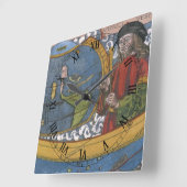 Amerigo Vespucci Explorerアメリカの地図 スクエア壁時計 (傾斜)