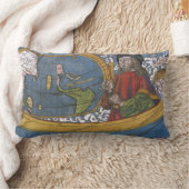 Amerigo Vespucci Explorerアメリカの地図 ランバークッション (ブランケット)