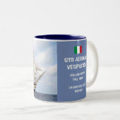 Amerigo Vespucci、Navy イタリアン Tall Ship ツートーンマグカップ (正面右)