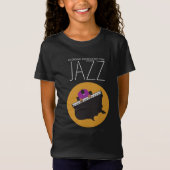 AmeriJazzガールズブラックティー Tシャツ (正面)