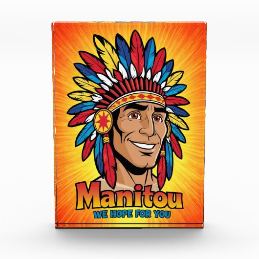 Amerika-Indianer-Leuchtfeuer Farben. フォトブロック (正面)