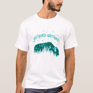 AmerikanのバイソンのTatankaの強いティール(緑がかった色)のオーシャンブ Tシャツ