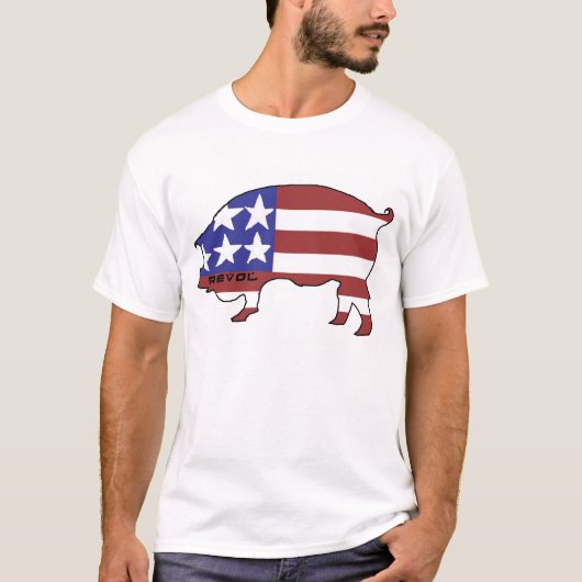 Amerikanのブタ Tシャツ (正面)