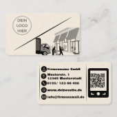 Amerikanisch, 8,9 cm x 5,1 cm 名刺 (正面/裏面)