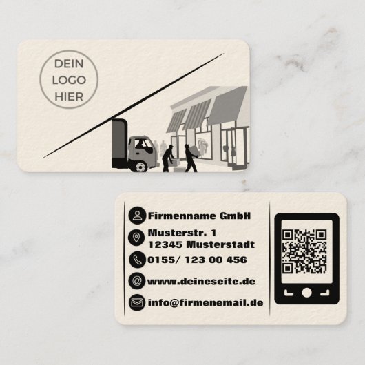 Amerikanisch, 8,9 cm x 5,1 cm 名刺 (正面/裏面)