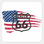 Amerikas Route 66 スクエアシール (正面)