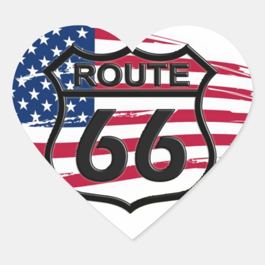 Amerikas Route 66 ハートシール (正面)
